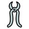 Carpenter pliers icon outline vector. Carpentry tool