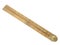 Carpenter\'s rule of 19th century with brass level front view