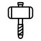 Carpenter sledge hammer icon, outline style