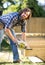 Carpenter Using Circular Saw