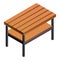 Carpenter wood table icon, isometric style