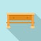 Carpenter work table icon, flat style