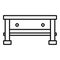 Carpenter work table icon, outline style