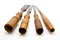 Carpenters Tool Old Chisels Isolated
