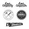 Carpentry emblems, badges, design elements