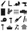 Carpentry icons set