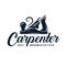 Carpentry jointer carpenter tool wood work logo