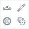 Carpentry line icons. linear set. quality vector line set such as electric saw, saw, marker