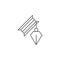 Carpentry, plumb line vector icon