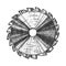 Carpentry Tool Detail Circular Saw Blade Vector