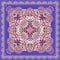 Carpet, bandana print or ceramic tile with abstract pattern in ethnic style on fresh lilac color background