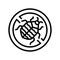 carpet beetle treatment line icon vector illustration