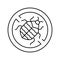 carpet beetle treatment line icon vector illustration