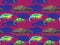 Carpet Chameleon Cartoon Seamless Wallpaper