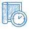 carpet cleaning timeout doodle icon hand drawn illustration