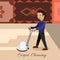 Carpet Cleaning Vector Concept in Flat Design