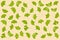 Carpet of gingko leaves on a beige background