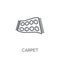 Carpet linear icon. Modern outline Carpet logo concept on white