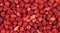 Carpet of strawberries close-up