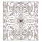 Carpet tile ornament pattern. Adult coloring book page. Interior geometric tile print