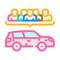 carpooling environmental color icon vector illustration