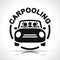 Carpooling icon on white background