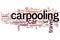 Carpooling word cloud