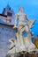Carrara, cathedral and statue