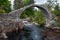 CARRBRIDGE, BADENOCH and STRATHSPEY/SCOTLAND - MAY 21 : Packhorse bridge at Carrbridge Scotland on May 21, 2011