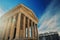 The carre temple, a roman monument in the city of Nimes, France
