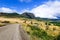 Carretera Austral with beautiful cloudy nature landscape in Patagonia, Chile