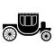 Carriage brougham cart elegance transportation vintage style icon black color vector illustration image flat style