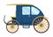 Carriage cartoon. Vintage transport with old wheels. Antique transportation of royal coach, chariot or wagon for