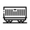 Carriage container transportation icon vector outline illustration