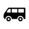 Carriage, conveyance, mini bus icon. Simple editable vector graphics