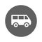 Carriage, conveyance, mini bus outline icon. Line art vector
