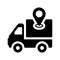 Carriage, dispatching, export icon. Editable vector logo