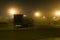 carriage of goods by road, trucking industry - overweight vehicle, foggy night road