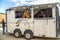 Carriage for horses . Auto trailer for transportation of horses .