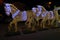 Carriage with horses made of light bulbs