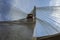 Carriage rising on a cable-stayed bridge in Sao Paulo, Brazil.