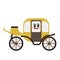Carriage transportation cartoon character side view vector illustration