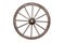 Carriage Wooden Wheel. Cartwheel All Weathered and Rusty Isolated