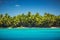 Carribean sea and tropical island in Dominican Republic, panoramic view