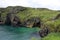 Carrick-a-rede rope bridge national park, antrim coast, northern