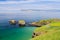 Carrick-a-Rede and two smaller islands in County Antrim, Northern Ireland