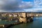 Carrickfergus, Northern Ireland. Castle, harbor and town