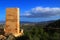 Carricola vigilance tower and panoramic view of Albaida Valley