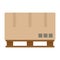Carrier box pallete icon flat isolated vector