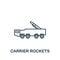 Carrier Rockets icon. Line simple line Weapon icon for templates, web design and infographics